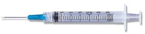 Bd 3 Ml Syringes & Needles. Syringe/ Needle Combination, 3Ml, Luer-Lok™ Tip, 25G X 5/8", 100/Bx, 8 Bx/Cs (36 Cs/Plt) (Continental Us Only) (Drop Ship 