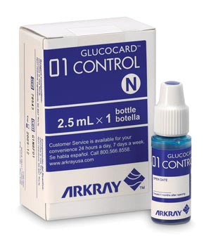 Arkray Glucocard® 01 Meter. Control Solution, (1) Bottle Normal (Us Only). Blood Glucose Control Solunormal .01, Each