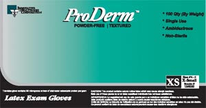 Innovative Proderm™ Powder-Free Exam Gloves. Glove Pf Exam Prodermtex Sm 100/Bx 10Bx/Cs, Case