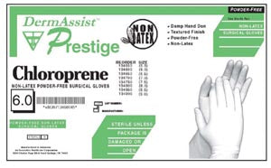Innovative Prestige® Chloroprene Powder-Free Surgical Gloves. Glove Surgical Polychloroprenest Pf Sz 6.5 25Pr/Bx 4Bx/Cs, Case
