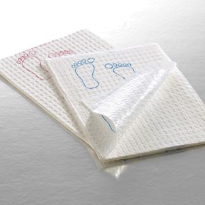 Graham Medical Podiatric Towels. Towel 3Ply Poly 13.5X18 Footprint Wht/Mauve 500/Cs, Case