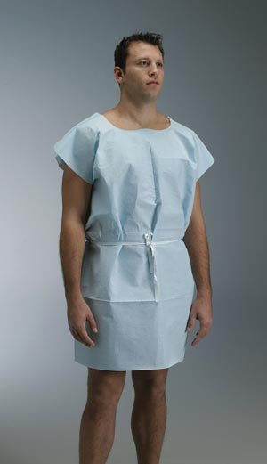 Graham Medical Tissue/Poly/Tissue Examination Gown. Gown Exam Super Tpt Blu 30X4250/Cs, Case