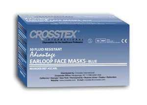Crosstex Advantage Earloop Mask. Mask Earloop Advantageblu 50/Bx 10Bx/Cs, Case