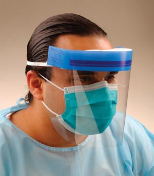 Crosstex Face Shield. Face Shield, Elastic Headband, Clear, 24/Bx. Shield Face W/Elas Headbndclear 24/Bx 12Bx/Cs, Box