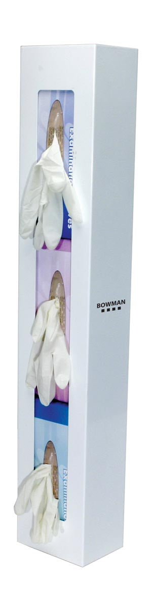 Bowman Vertical Glove Dispensers. Dispenser Glove Wht Enamel3 Bx, Each