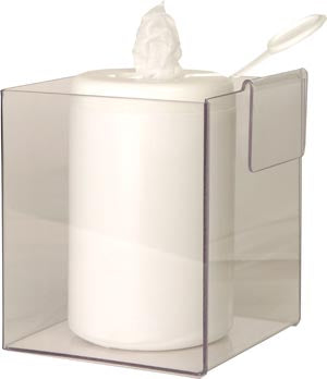 Bowman Caddy Dispensers. Caddy Dispenser, Clip-On, Holds A Variety Of Medical Supplies Including Wet Wipes Canisters (Various Sizes), Clips To Side Of