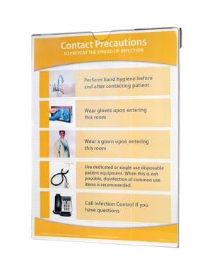 Bowman Protection Organizer. Sign Holder, Clip-On, Holds 8½"W X 11"H Signs, Clips Onto Front Of Protection Organizers, Clear Petg Plastic, 8½"W X 11 3
