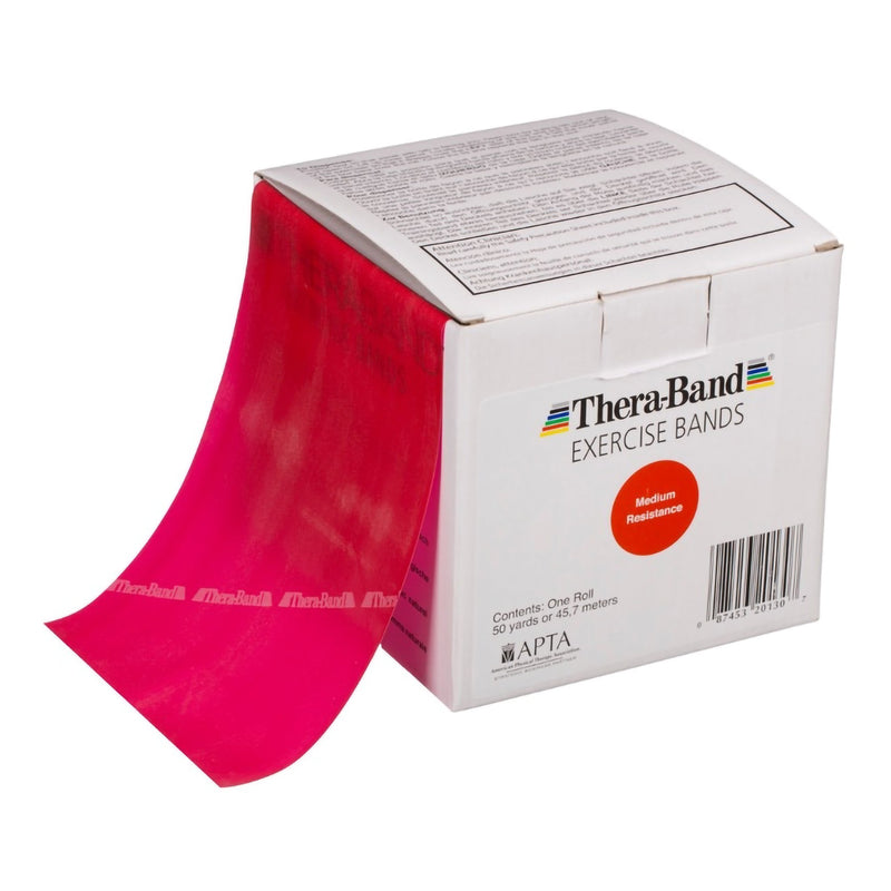 Theraband® Exercise Resistance Band, Red, 6 Inch X 50 Yard, Medium Resistance, Sold As 1/Roll Performance 20130