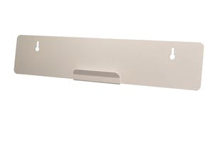 Bowman Accessories. J-Hook Hanger, Glass, Double-Sided Semi-Permanent Tape, 22G Quartz Powder Coated Metal, 22" X 4½" X ¼" (Made In Usa). Hanger J-Hoo