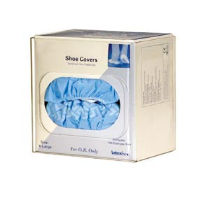 Bowman Shoe Cover Dispenser. Shoe Cover Dispenser, Holds One Box Of Shoe Covers, Keyholes For Wall Mounting, Clear Petg Plastic, 10½"W X 10 3/8"H X 7"