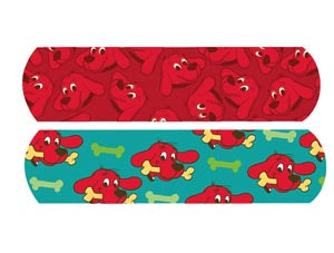 Dukal Nutramax Children‘S Character Adhesive Bandages. Bandage Fabric Clifford Bigred Dog 3/4X3 100/Bx 12Bx/Cs, Case