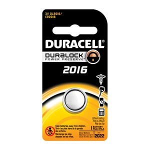 Duracell® Electronic Watch Battery. Un3090 Battery Lithium 3V 2016 6/Bxupc 66175, Box