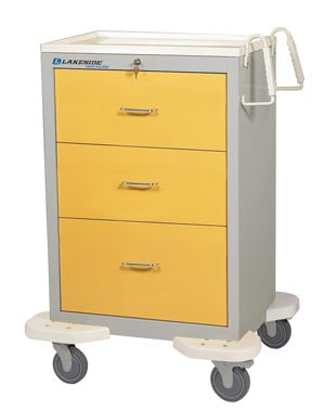 LAKESIDE CART, 5 DRAWER, DRAWER CONFIGURATION: (3) 3", (1) 6", (1) 9", PUSH-BUTTON LOCK, 39¾"H X 25"D X 32"W, TWO TONE YELLOW 1/EACH C-524-P-2Y **SO