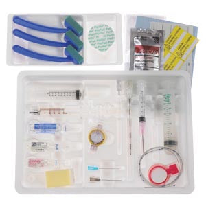 INUOUS FULL EPIDURAL TRAY, 18G X 3?" HUSTEAD NEEDLE, 20G CLOSED TIP CATHETER, CLEAR PLASTIC FENESTRATED DRAPE & DRUGS (RX), 10/CS   1/CASE 332206 **SO