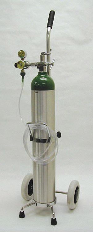 Mada Oxygen Kits. 685 Liter Aluminum Oxygen Kit, "E" Cylinder, Empty, 1602E Cylinder, 1335 Adj. Flow Regulator (2-8 Lpm), Nasal Cannula, Cart. , Each