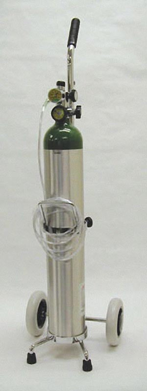 Mada Oxygen Kits. 685 Liter Aluminum Oxygen Kit, "E" Cylinder, Empty, 1603Me Cylinder, 1309A-15 Adj. Flow Regulator (2-15 Lpm), Nasal Cannula, Cart, M