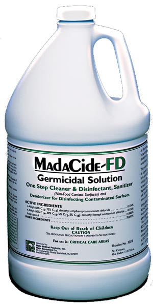 Mada Disinfectant/Cleaners. Madacide-Fd Disinfectant/ Cleaner, 1 Gallon Bottle, 4/Cs. , Case