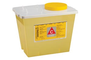 Bemis Chemotherapy Containers. Chemo Container, 2 Gal, Yellow, 30/Cs. , Case