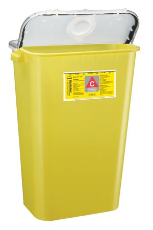 Bemis Chemotherapy Containers. Chemo Container, 11 Gal, Yellow, 6/Cs. , Case