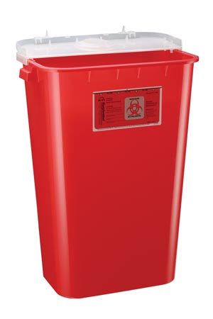 Bemis Sharps Containers. Sharps Container, 11 Gal, Dual Purpose Lid, Red, 6/Cs. , Case