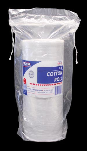 Dukal Cotton Roll. Cotton Roll, 1 Lb., Non-Sterile, 1 Rl/Bg, 12 Bg/Cs (32 Cs/Plt). Cotton Roll 1Lb Ns 1/Bg 12Bg/Cs, Case