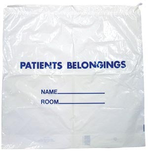 Dukal Dawnmist Patient Belongings Bags. Bag Patient Belonging 20X20Clr Drawstring 250/Cs, Case