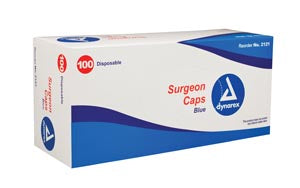 Dynarex Surgeons Cap. Surgeons Cap, Blue, Garrison Style, 100/Bx, 5 Bx/Cs (Products Cannot Be Sold On Amazon.Com Or Any Other 3Rd Party Site). , Case