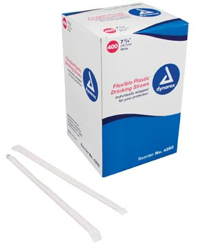 Dynarex Flex Straws. Straws, 7¾"L, 400/Bx, 25Bx/Cs (Products Cannot Be Sold On Amazon.Com Or Any Other 3Rd Party Site). , Case