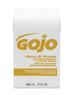 Gojo 800Ml Value Line. Gold & Klean Antimicrobial Lotion Soap, 12/Cs. Lotion Soap Antimicrobialgold 12/Cs, Case