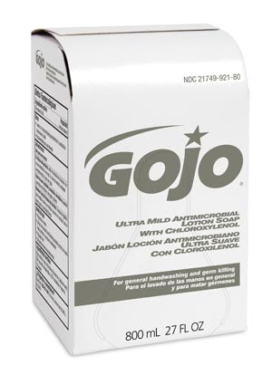 Gojo 800Ml Bag-In-Box System. Ultra Mild Antimicrobial Lotion Soap With Chloroxylenol, 12/Cs. Dermapro 800 Ml Ult Mld Ltnantimicro W/Pcmx 12/Cs, Case