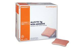Smith & Nephew Allevyn™ Ag Non-Adhesive Dressings. Dressing Hydrocellular 2X2Non Adh 10/Bx 6Bx/Cs, Case