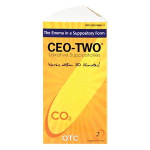 Beutlich Ceo-Two® Laxative Suppositories. Laxative Suppositories 2/Bx, Box
