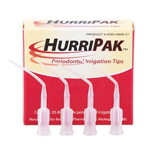 Beutlich Hurripakª Periodontal Irrigation Tips. Anesthetic Hurripak Perioirrigation Disp Tips 20/Bx, Box