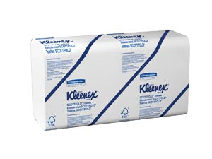 Kimberly-Clark Folded Towels. Kleenex® Scottfold Towels, 8.1" X 12.4", White, 120 Sheets/Pk, 25 Pk/Cs (24 Cs/Plt) (091452) (Products Cannot Be Sold On
