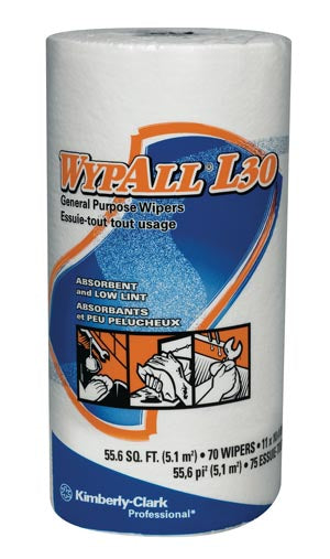 Kimberly-Clark Wypall® Wipers. Wypall L30 Wipers, Small Roll, 70 Sheets/Rl, 24 Rl/Cs (Products Cannot Be Sold On Amazon.Com Or Any Other 3Rd Party Sit