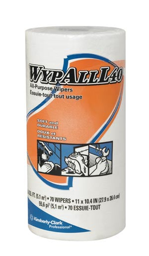 Kimberly-Clark Wypall® Wipers. Wypall L40, White, 11" X 10.4", 70/Roll, 24 Rl/Cs (Products Cannot Be Sold On Amazon.Com Or Any Other 3Rd Party Site) (