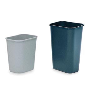 Bunzl/Rubbermaid Wastebaskets. Deskside Wastebasket, Rectangular 28 1/8 Qt, Light Gray, Medium (Drop Ship Only) ($500 Minimum Order Mix & Match With P