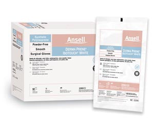 Ansell Gammex® Non-Latex Pi White Powder-Free Synthetic Surgical Gloves. Glove Surgical Pf Synthetic Stwht Sz 6 50Pr/Bx 4Bx/Cs, Case