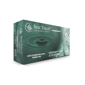 Sempermed Best Touch® Latex Gloves With Aloe & Vitamin E. Nafs-Glove Exam Latex W/Aloepf Sm 100/Bx 10Bx/Cs, Case