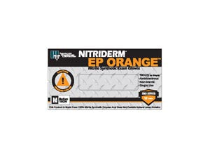 Innovative Nitriderm® Ep Orange® Powder-Free Exam Gloves. Glove Nitrile Exam Pf Org Xl12 100/Bx 10Bx/Cs, Case