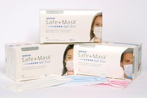 Medicom Safemask Sofskin Level 1. Mask Earloop Sensitive Skinpink 50/Bx 10Bx/Cs, Case