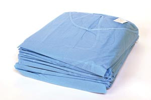 Amd Medicom Isolation Gowns. Isolation Gown, Regular, Blue, 10/Bg, 5 Bg/Cs. Gown Isolation Blu Reg10/Bg 5Bg/Cs, Case