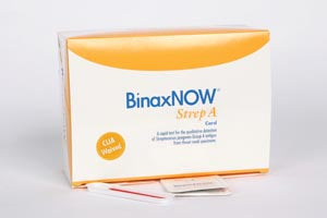 Alere Poc Binaxnow® Strep A. Strep A Test Kit, Results In 5 Minutes, 25 Test/Kit (Continental Us+Hi Only). Strep A Test Kit 25Tst/Kit, Kit