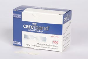Aso Careband™ Butterfly Closure Bandages. Closures Wound Butterflymd 100/Bx 12Bx/Cs, Case
