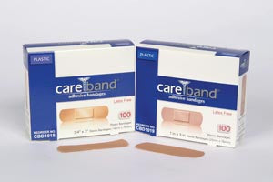 Aso Careband™ Plastic Adhesive Strip Bandages. Bandage Adh Plastic Strps3/4X3 100/Bx 12Bx/Cs, Case
