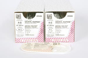Ethicon Vicryl™ Rapide (Polyglactin 910) Sutures. Suture Coated Vicryl Rapideundyed Brd 4-0 Ps-2 27 1Dz/Bx, Box