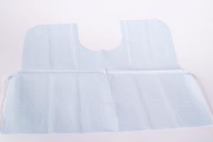 Tidi 3-Ply Tissue/Poly Contour Bib. Polytowels Neck Contour 17X183Ply Blu 500/Cs, Case