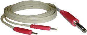Canadian Medical Leadwires - 1/4" Stereo Series. Leadwire Str Stereo Dual Pin120 Lead Ivry Red/Red (Drop), Each