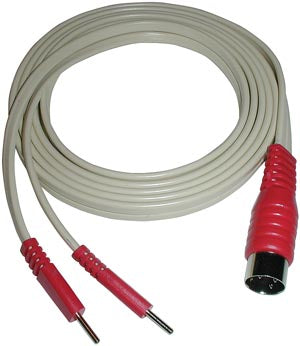 Canadian Medical Leadwires - 3-Pin Din Series. Leadwire Str 3 Pin Din Dual120 Lead Ivry Red/Red (Drop), Each