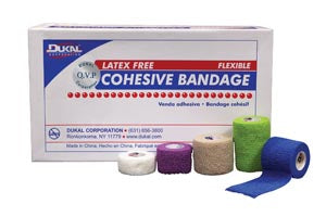 Dukal Cohesive Bandages - Latex Free. Bandage Cohesive 1.5X5Yd Assrtlf Ns 1Rl/Pk 48Pk/Bx, Box